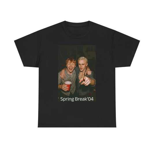 Malfoy and Ron Spring Break Heavy Cotton Tee - Fun Throwback Shirt